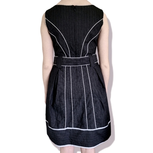 Retro Style Denim Fit & Flare Sleeveless Dress, S - Picture 2 of 11